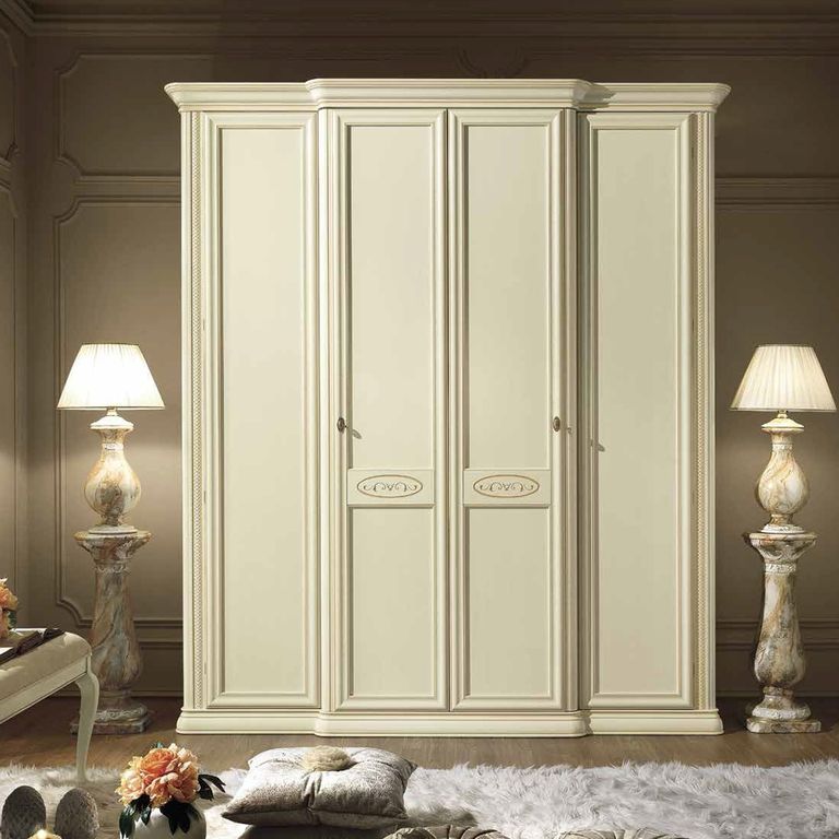 Siena Wardrobe - 4 Door - Ivory