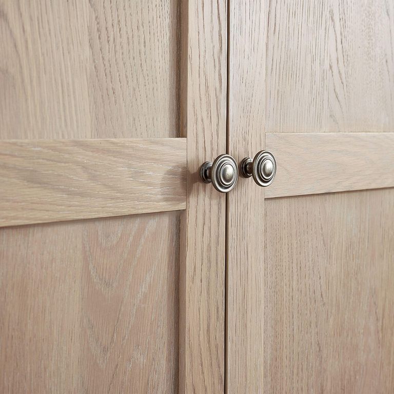 Camille Double Wardrobe - 2 Door - 1 Drawer - French Style - Oak