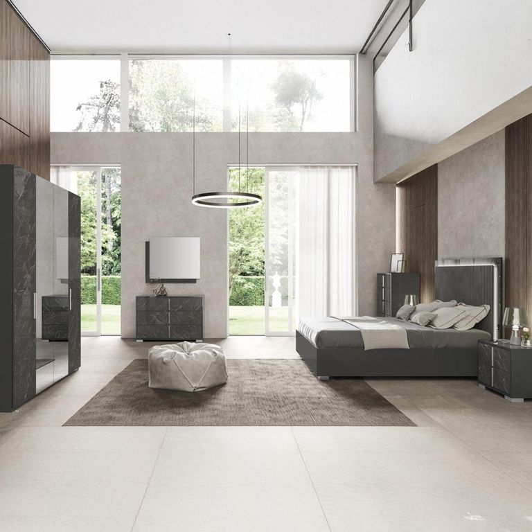 Carvelle Night Dark Grey Wardrobe