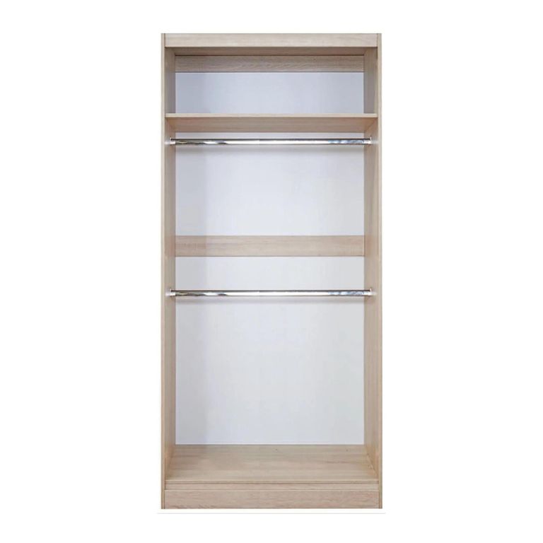 Clearance - Knightsbridge White Gloss 2 Door Sliding Wardrobe - FSS16031