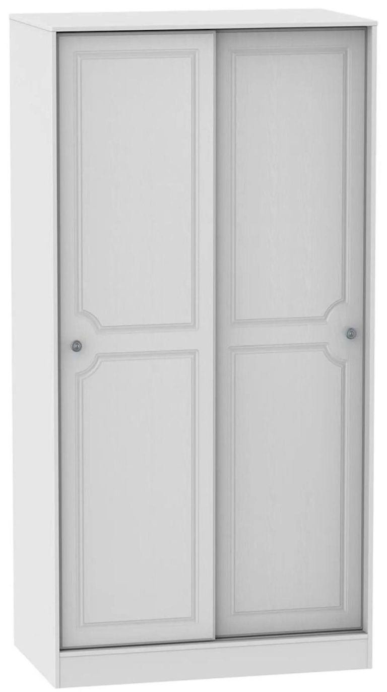 Clearance - Pembroke White 2 Door Sliding Wardrobe - FSS15792