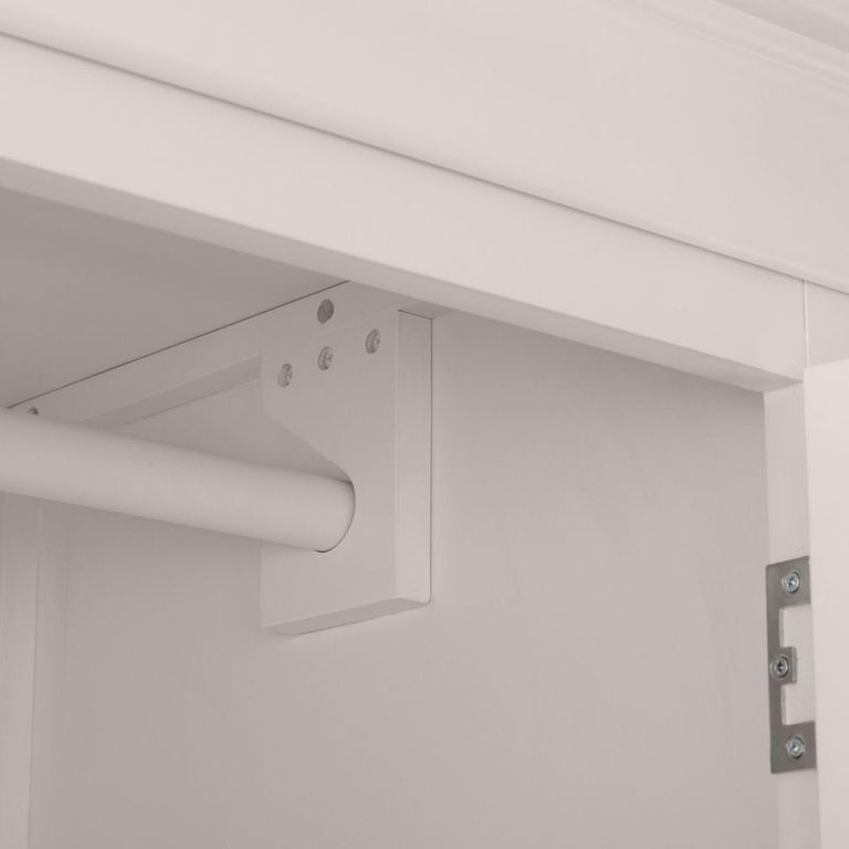 Clermont Double Wardrobe - 2 Door - 1 Drawer - Soft Grey