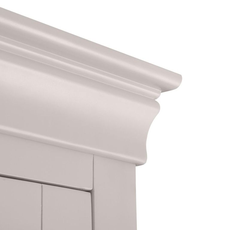 Clermont Double Wardrobe - 2 Door - 1 Drawer - Soft Grey