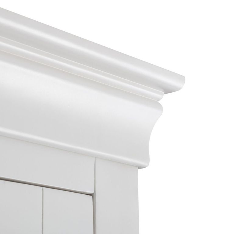 Clermont Double Wardrobe - 2 Door - 1 Drawer - White