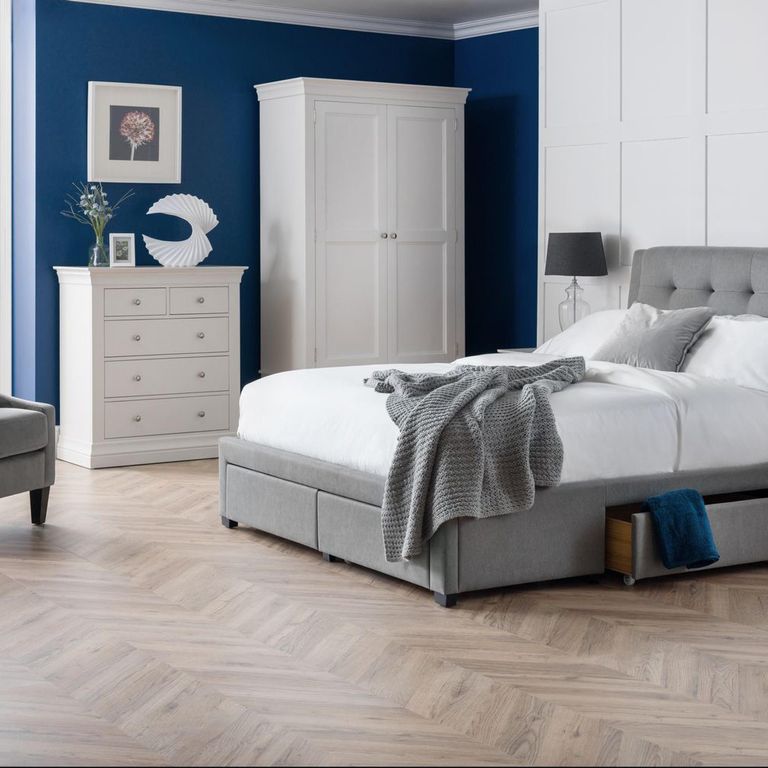 Clermont Double Wardrobe - 2 Door - 1 Drawer - White