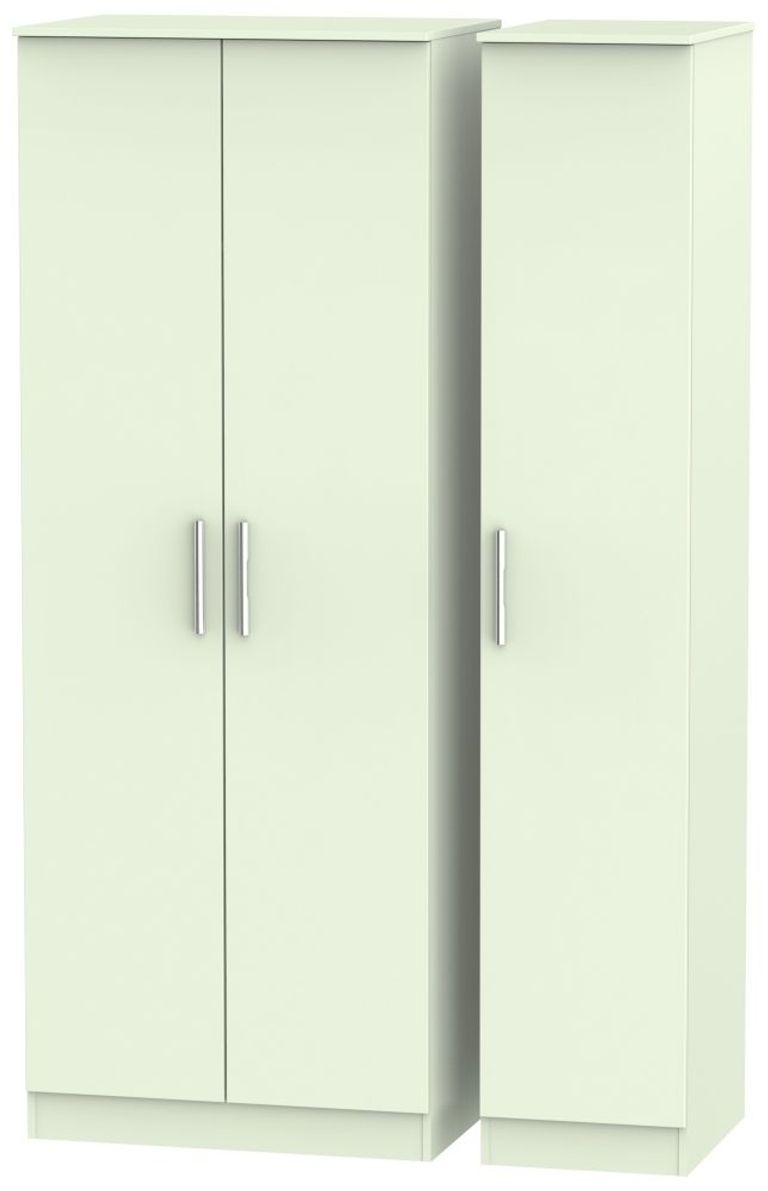 Contrast Cream 3 Door Tall Triple Wardrobe
