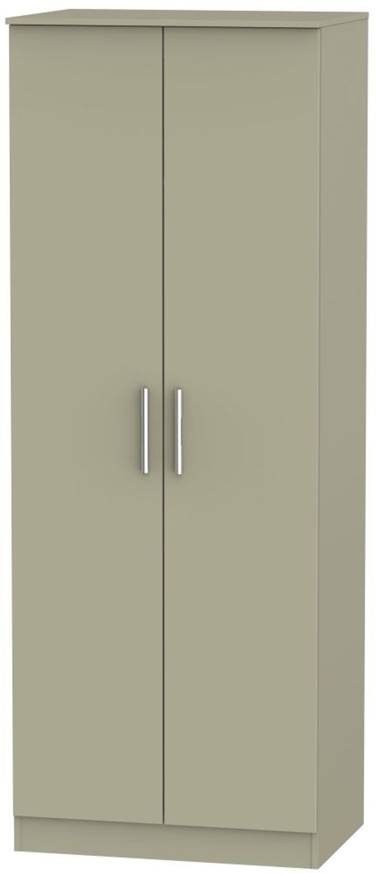 Contrast Mushroom 2 Door Plain Tall Wardrobe