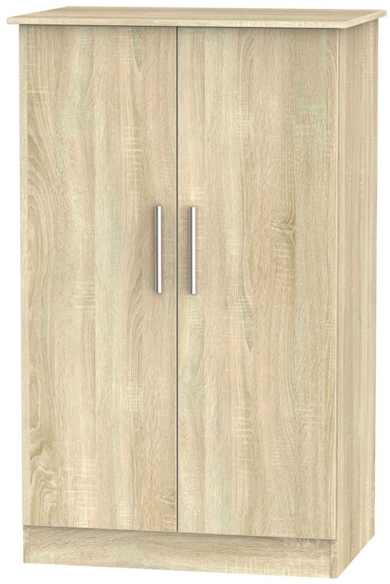 Contrast Oak Effect Midi Wardrobe