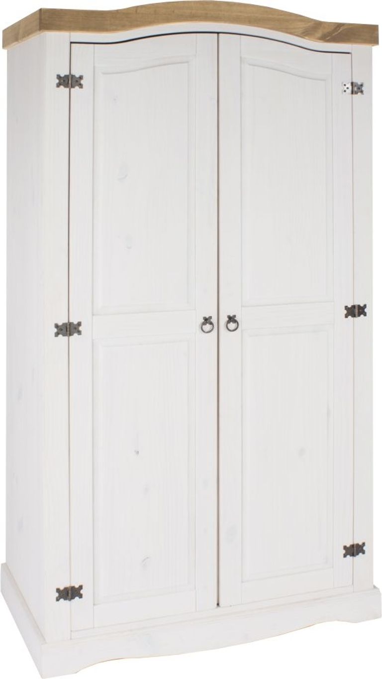 Corona White Mexican Pine 2 Door Wardrobe