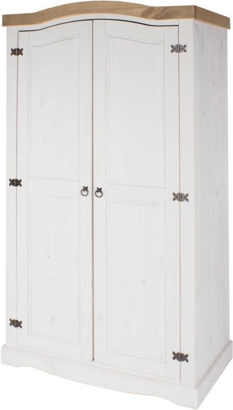 Corona White Mexican Pine 2 Door Wardrobe