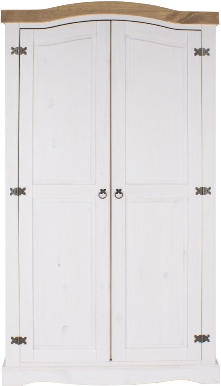 Corona White Mexican Pine 2 Door Wardrobe