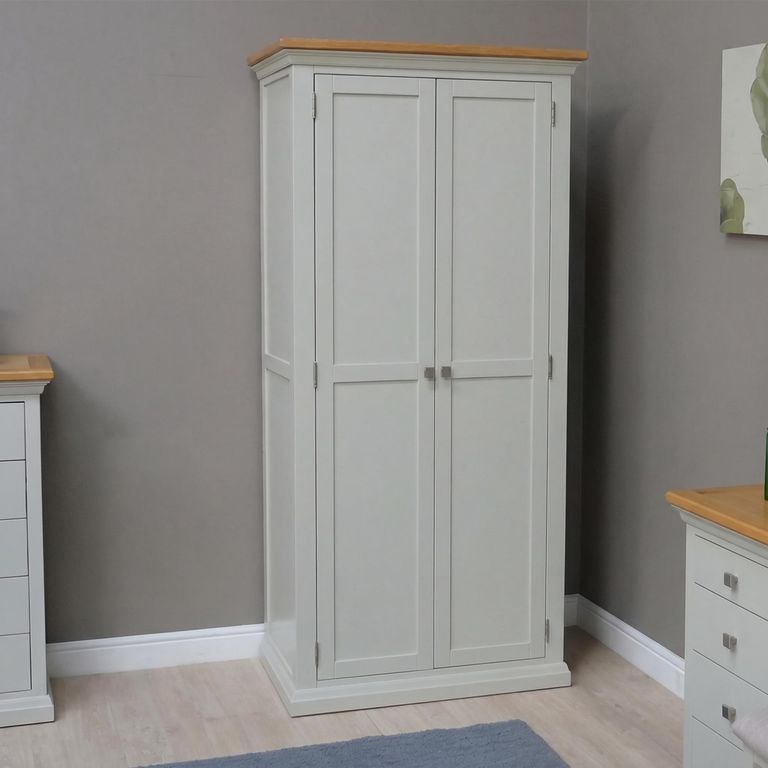 Cotswold Wardrobe - 2 Door - Oak and Painted