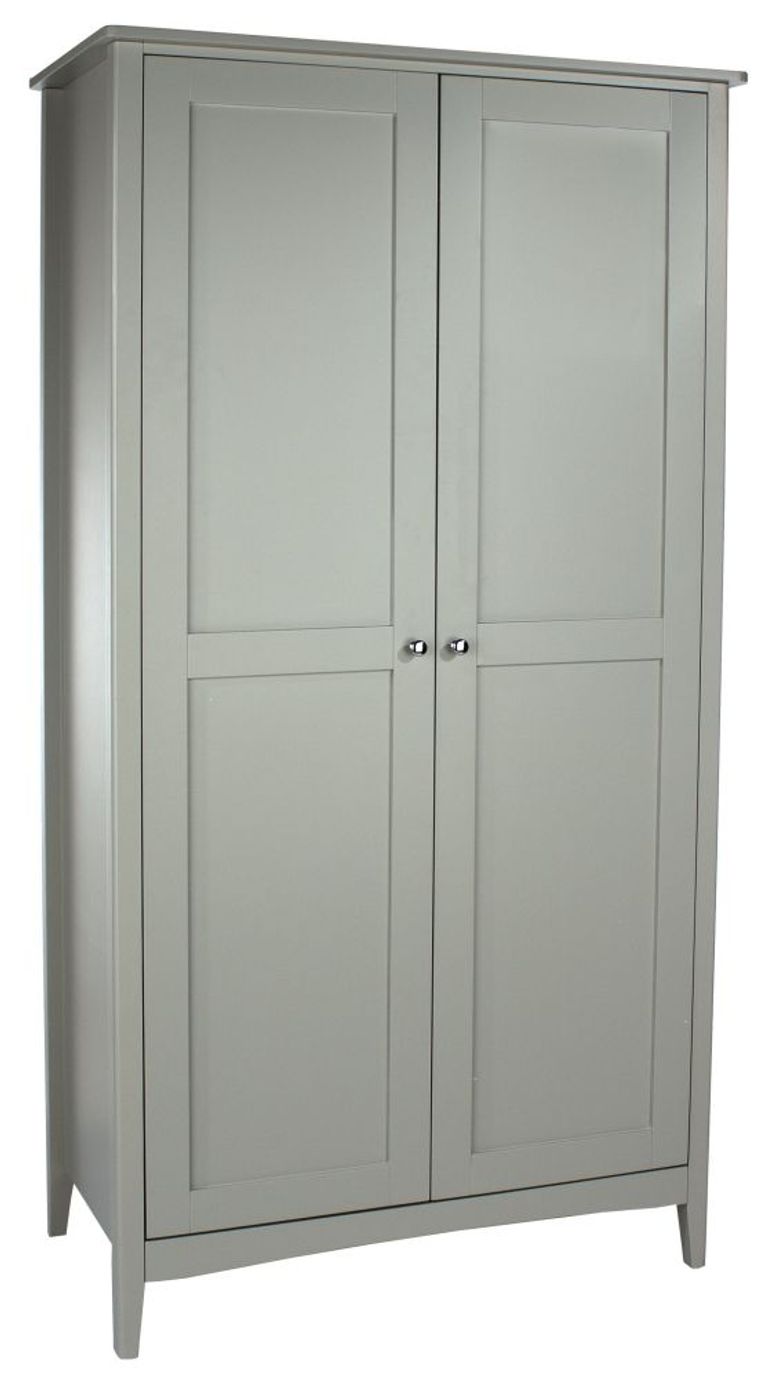 Como Grey Painted 2 Door Wardrobe