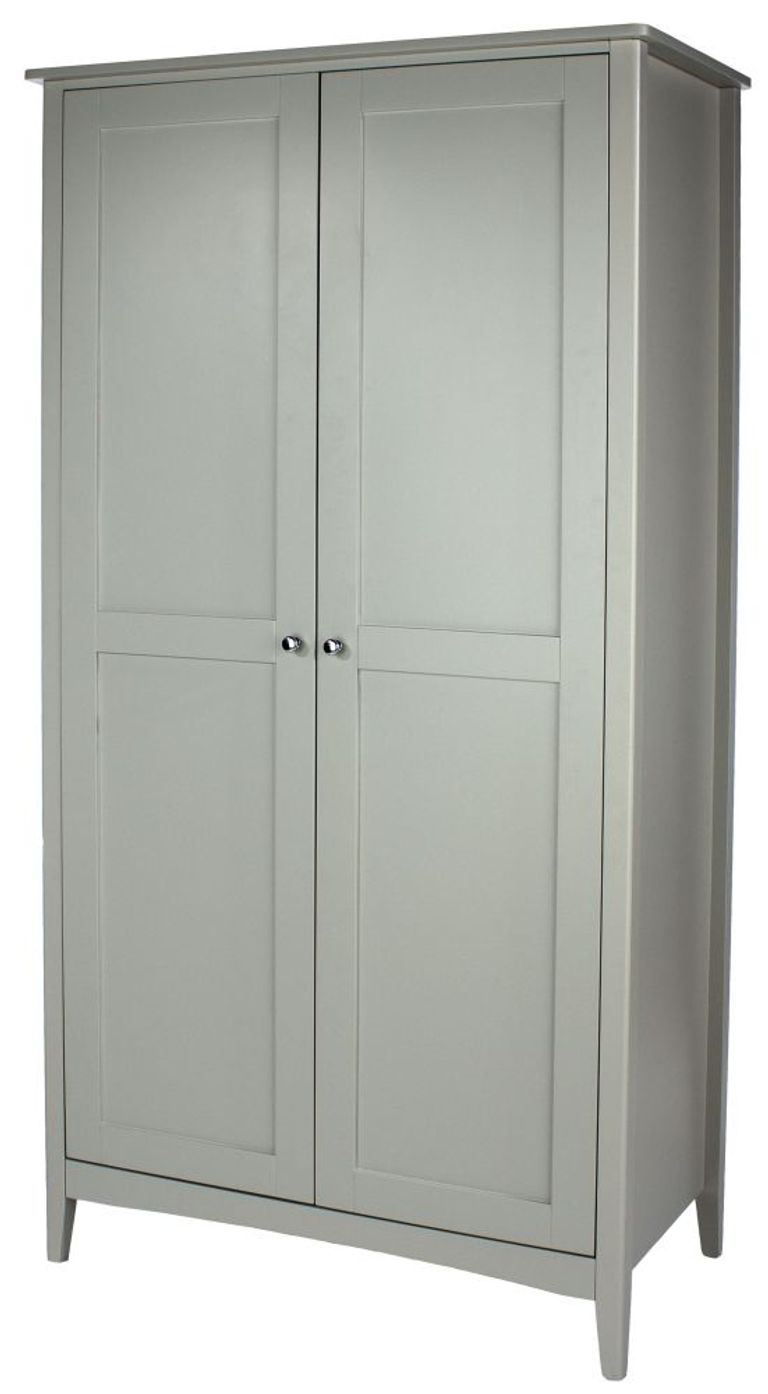 Como Grey Painted 2 Door Wardrobe