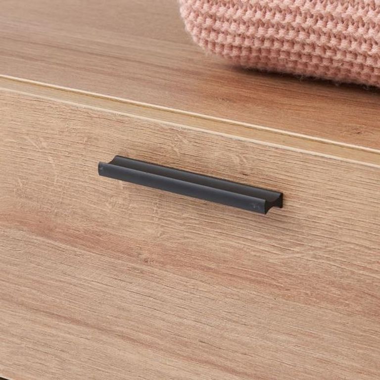 Craven Light Oak 2 Drawer Open Wardrobe 