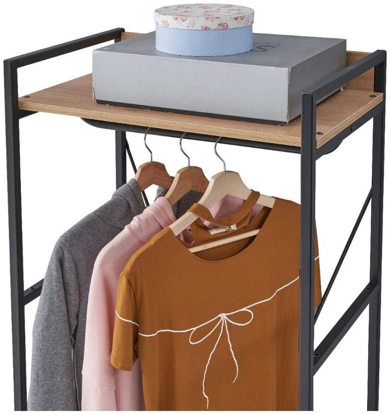 Craven Light Oak 5 Shelves Open Wardrobe