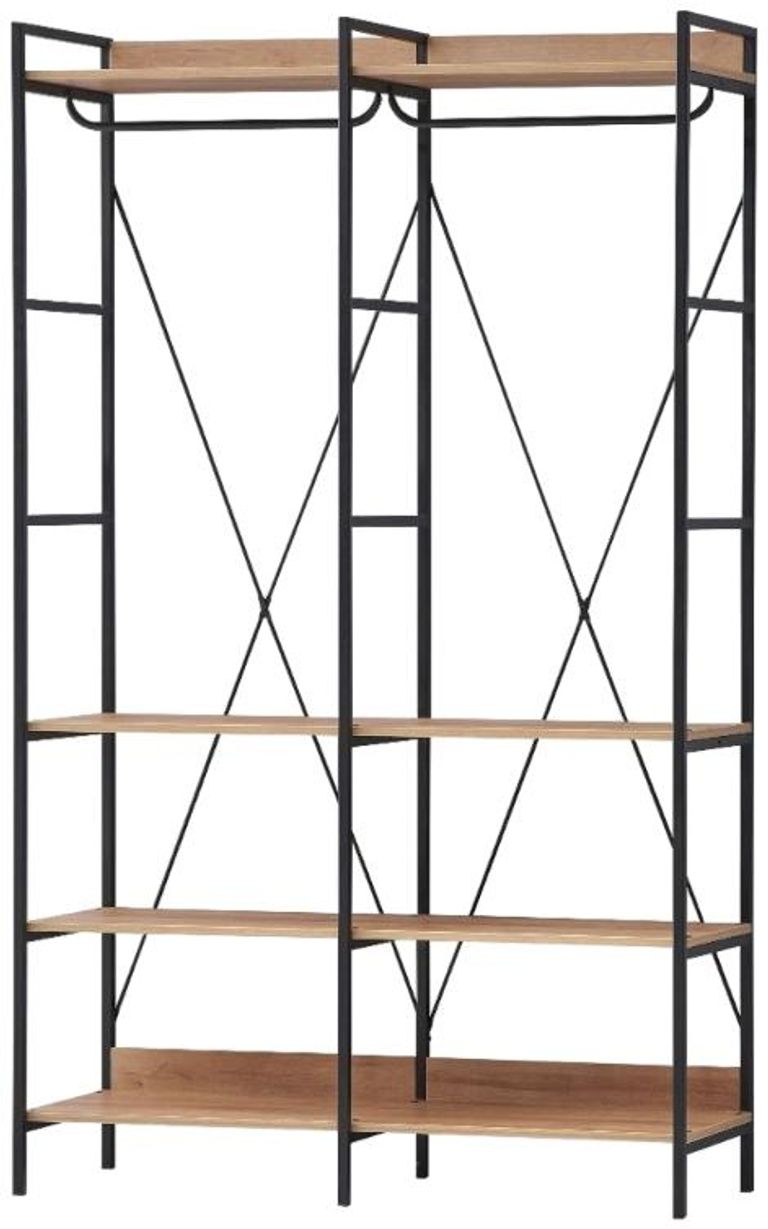 Craven Light Oak 8 Shelves Open Wardrobe