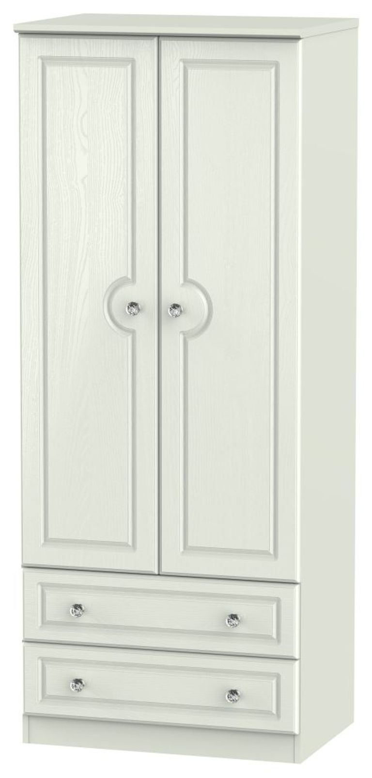 Crystal Cashmere 2 Door 2 Drawer Double Wardrobe