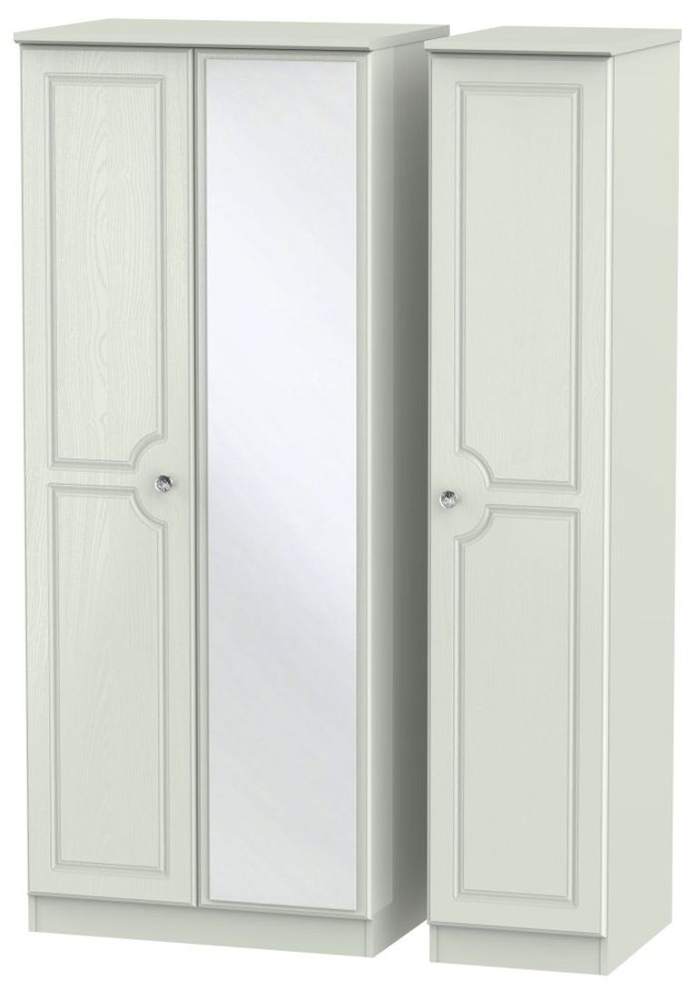 Crystal Cashmere 3 Door Triple Wardrobe - 1 Mirror