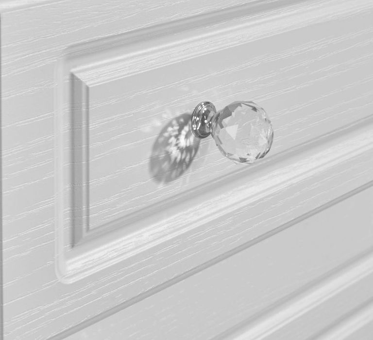 Crystal White 1 Door Midi Wardrobe