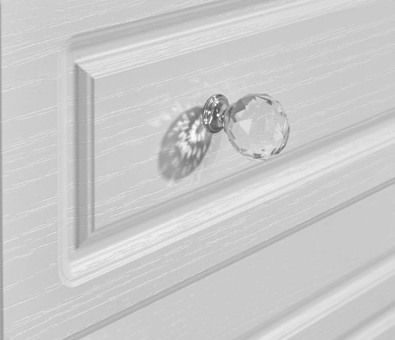 Crystal Tall Combi Wardrobe - 3 Door - 1 Mirror - White