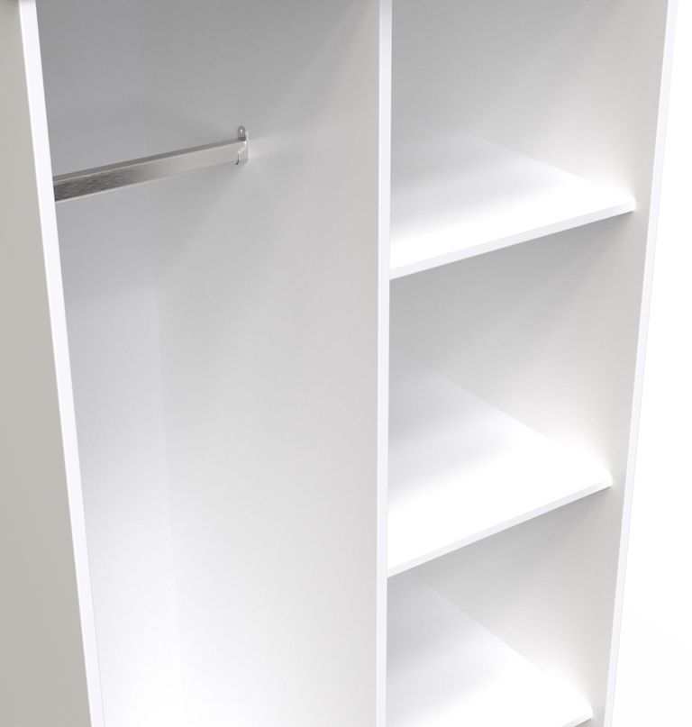 Cube White Front Open Shelf Wardrobe