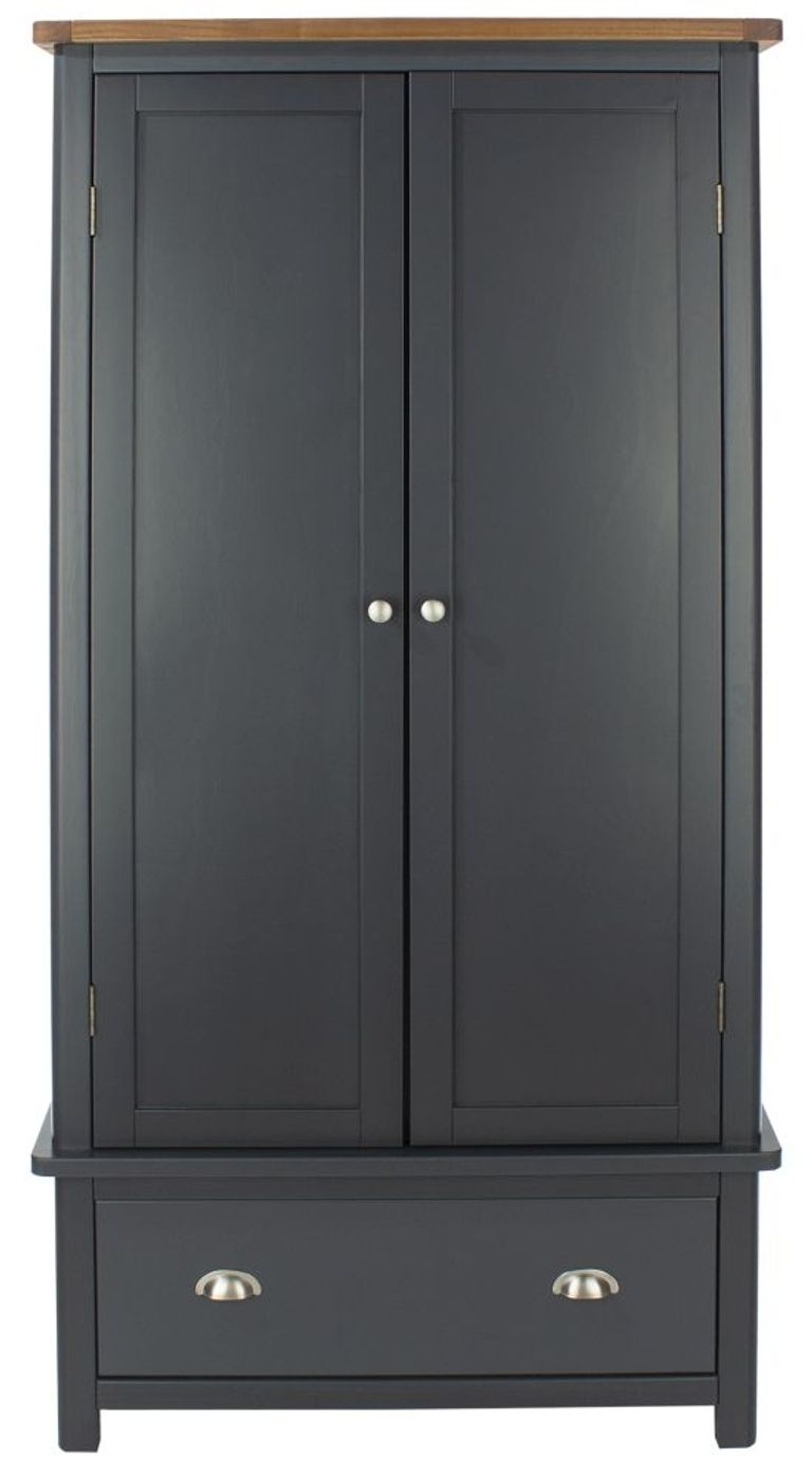 Dunkeld Blue 2 Door 1 Drawer Wardrobe