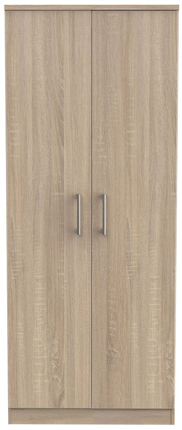 Devon Oak Effect 2 Door Plain Wardrobe