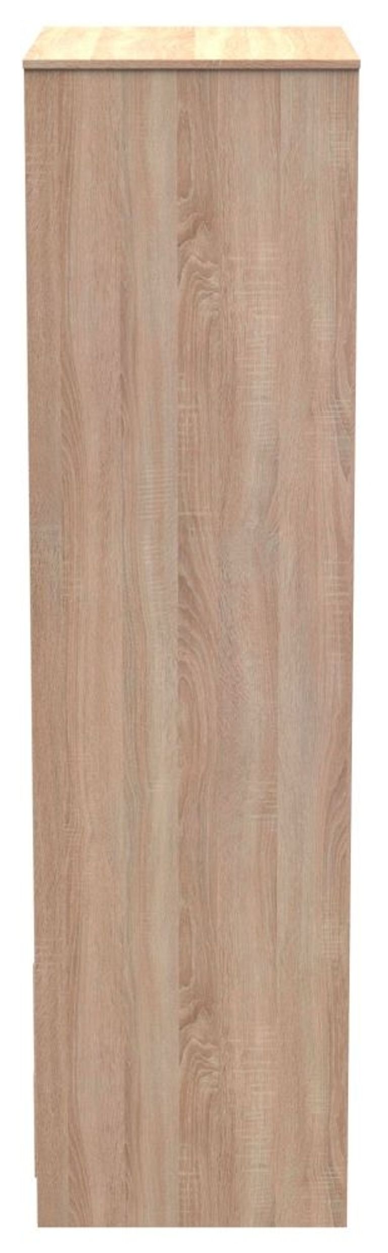 Diamond Oak Effect 2 Door 2 Drawer Tall Wardrobe