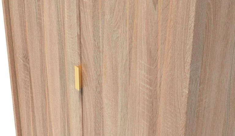 Diamond Oak Effect 2 Door Plain Tall Wardrobe