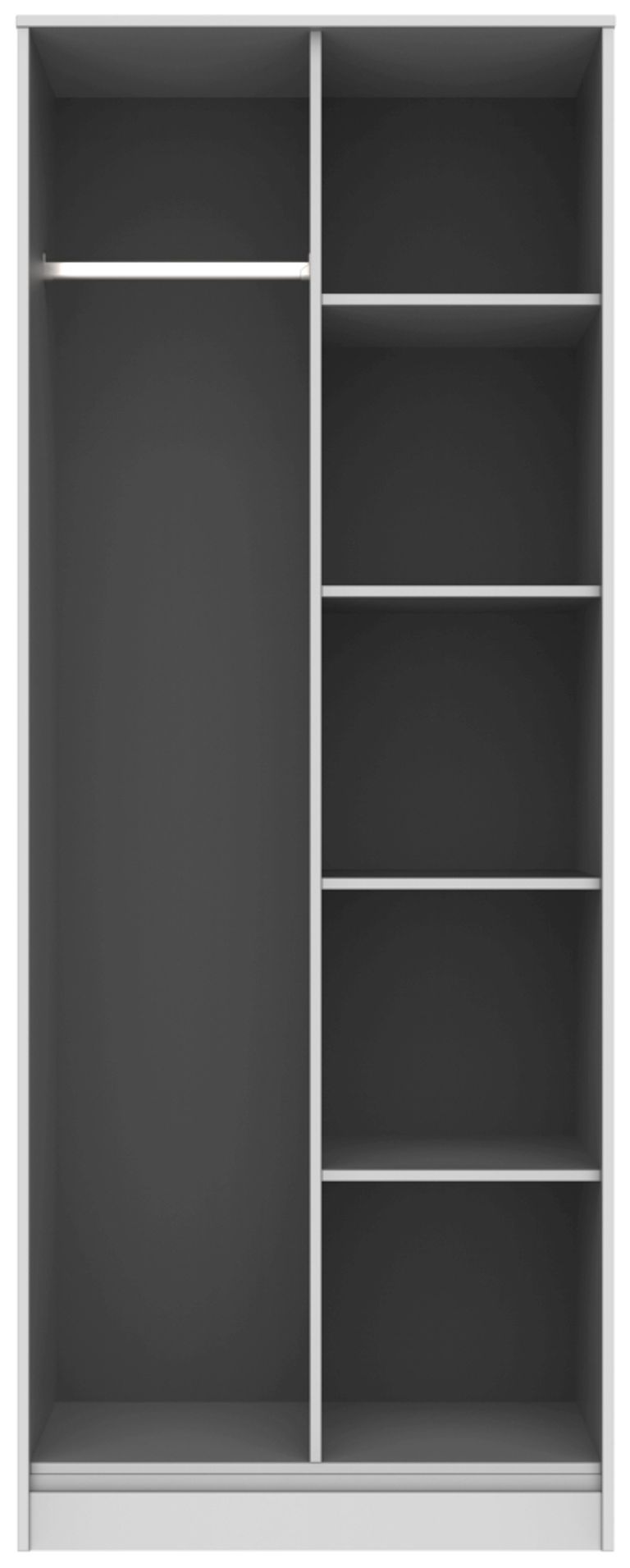 Diamond White Front Open Wardrobe