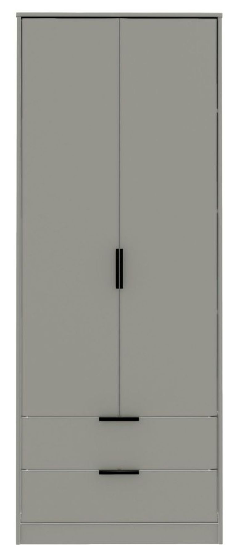 Diego Grey 2 Door 2 Drawer Tall Wardrobe