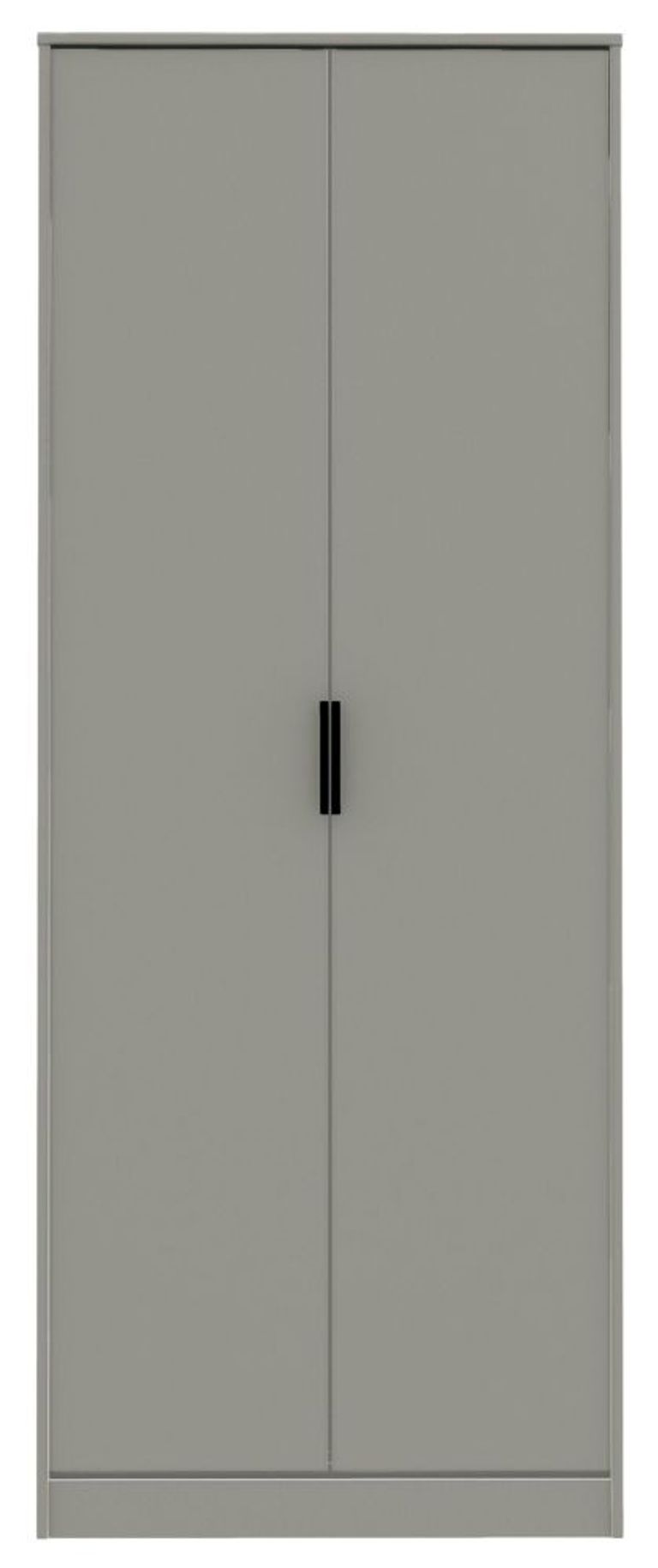 Diego Grey 2 Door Plain Tall Wardrobe