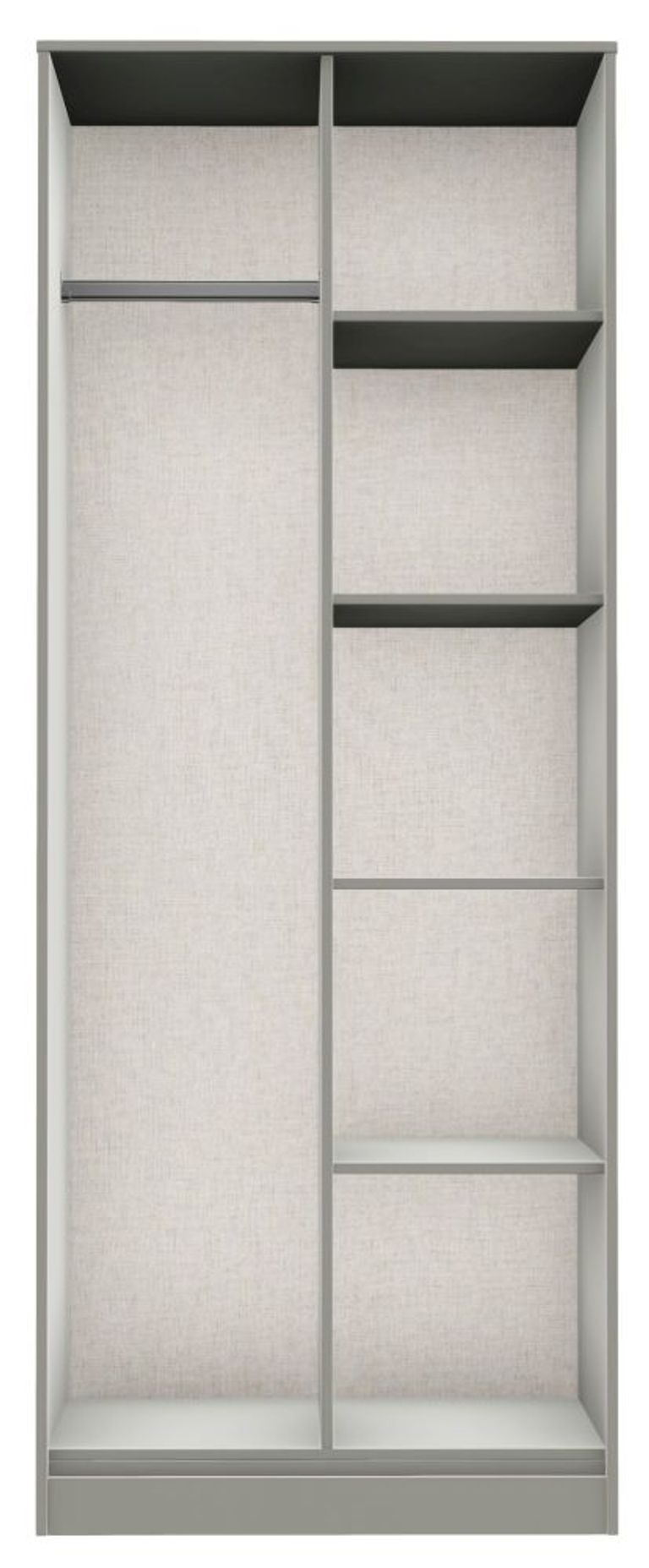 Diego Front Open Shelf Wardrobe - Grey