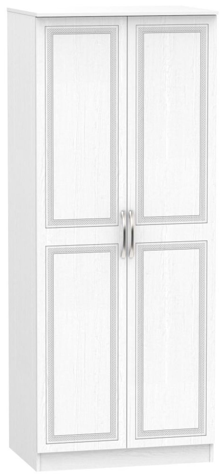 Dorset White 2 Door Plain Wardrobe