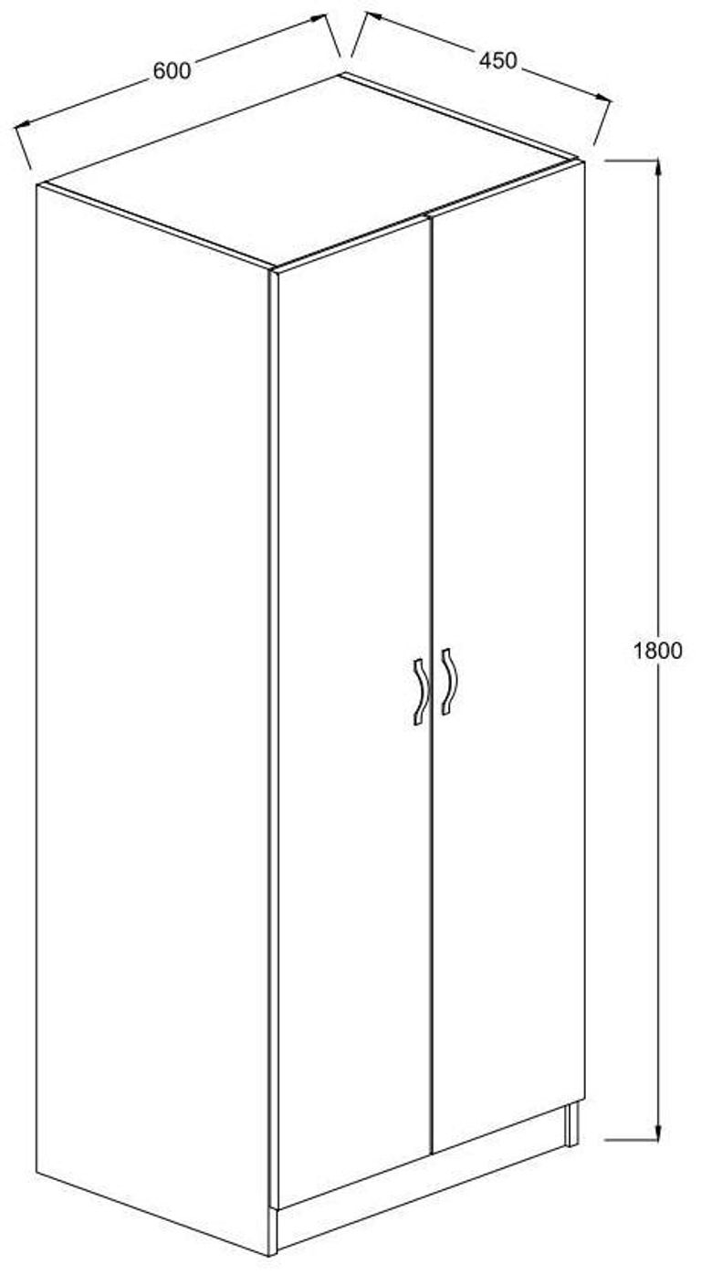 Edwards 2 Door Wardrobe - Variant Available