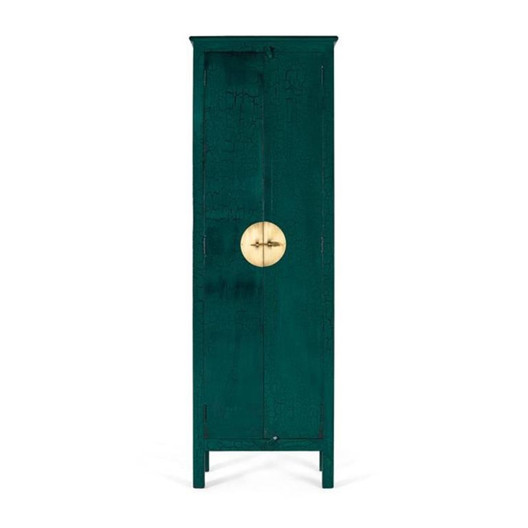 Elderon Wardrobe - 2 Door - Green - Mango Wood