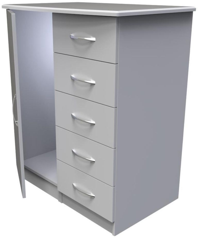 Eve Grey 1 Door Midi Wardrobe