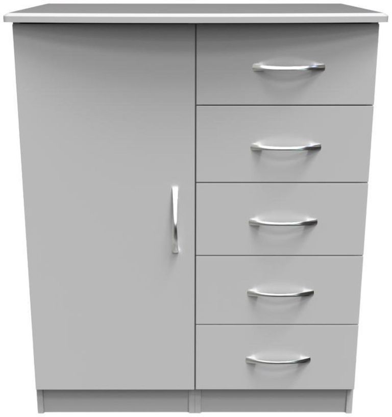 Eve Grey 1 Door Midi Wardrobe