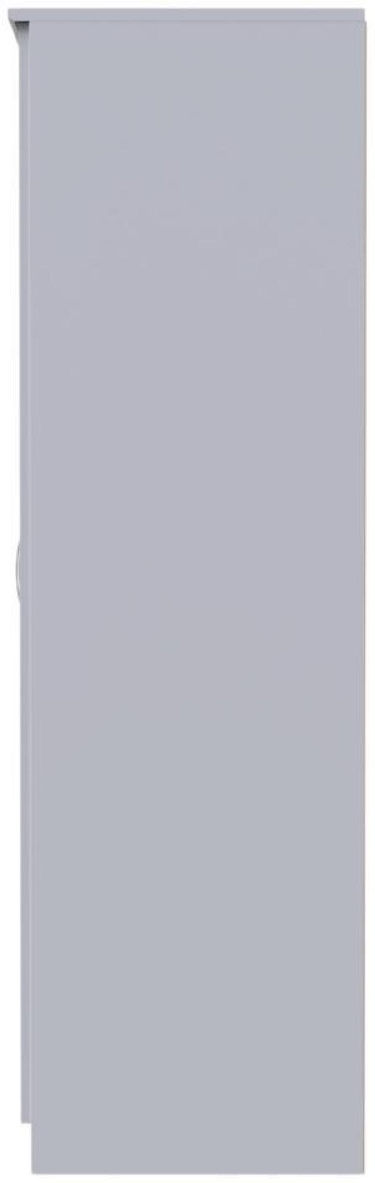 Eve Grey 2 Door Plain Tall Wardrobe