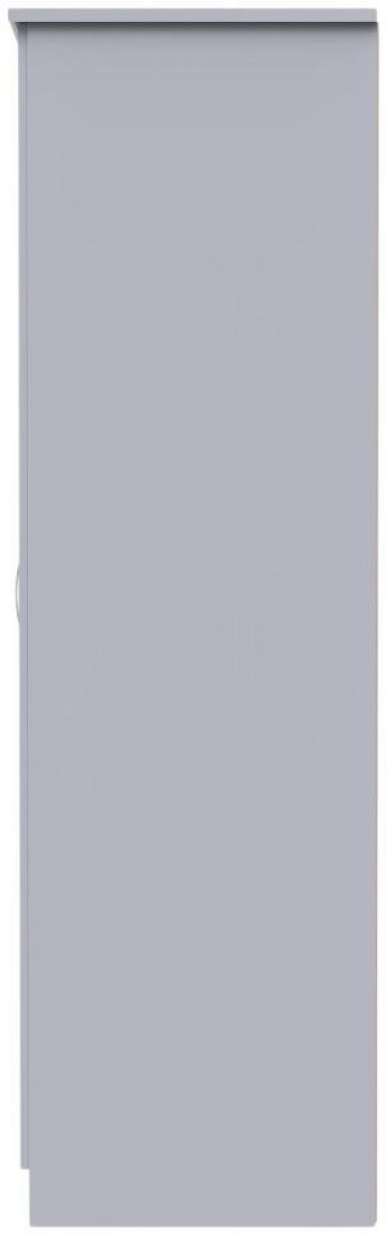 Eve Grey 3 Door Tall Triple Wardrobe - LHF 2 Drawers