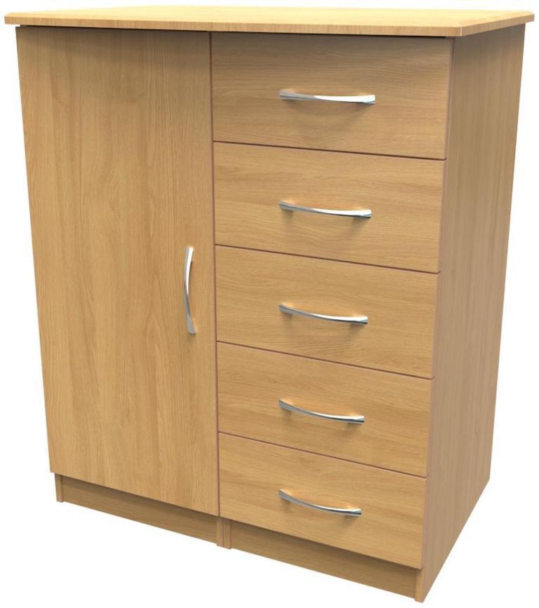 Eve Oak Effect 1 Door Midi Wardrobe