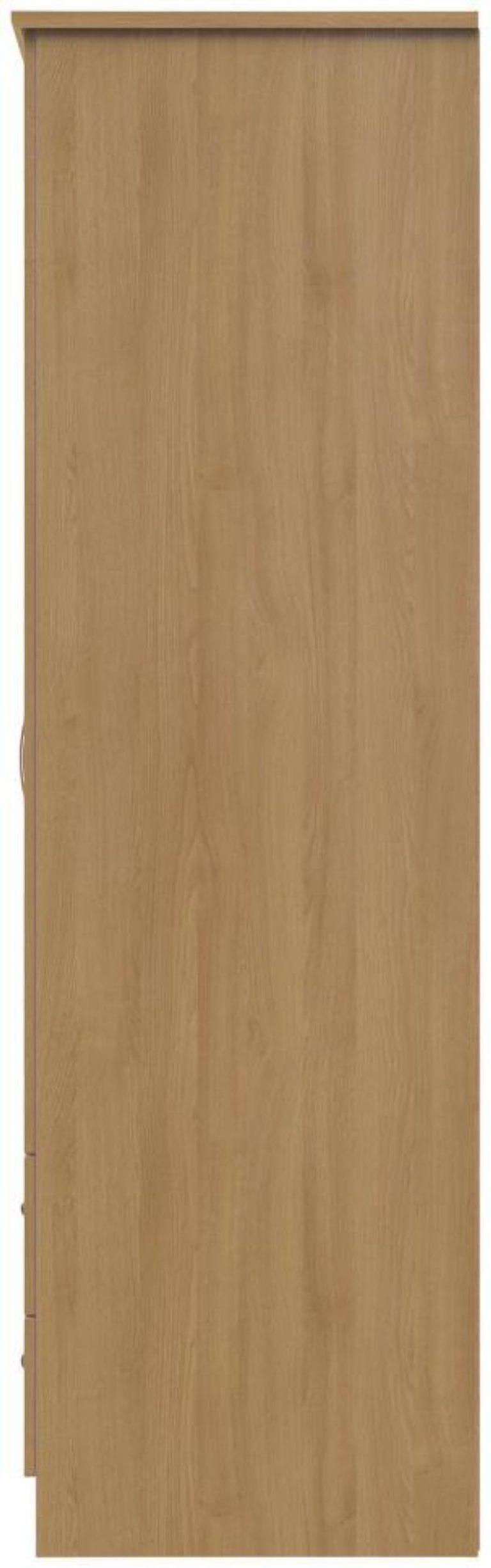 Eve Oak Effect 2 Door 2 Drawer Double Tall Wardrobe