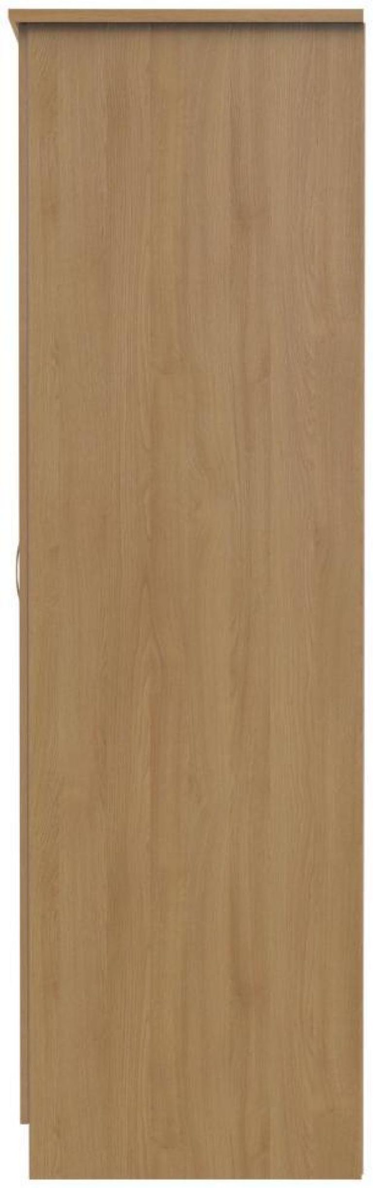 Eve Oak Effect 3 Door Tall Triple Wardrobe - LHF 2 Drawers
