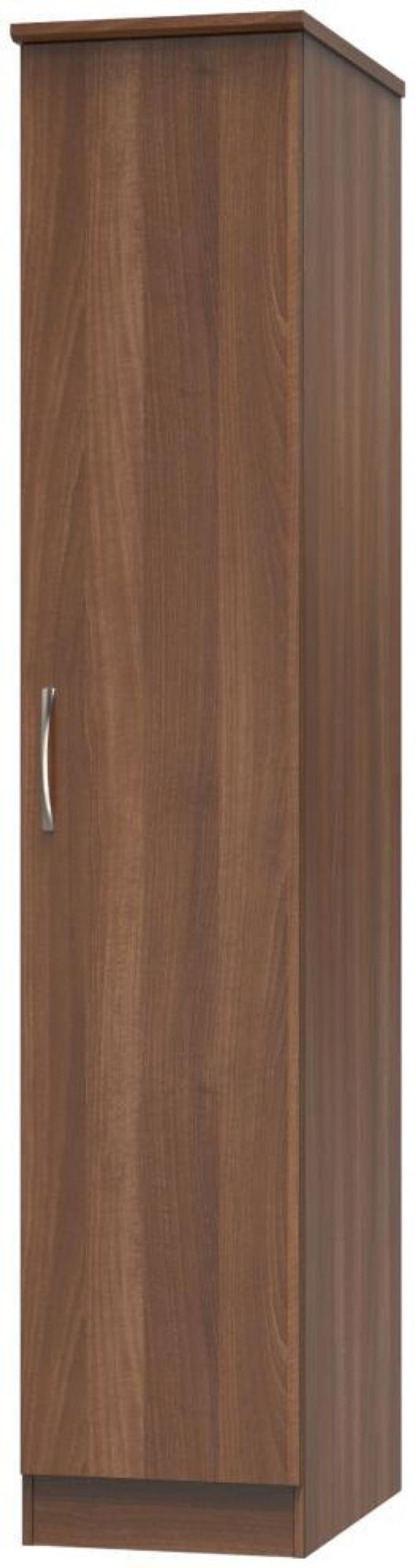 Eve Walnut Effect 1 Door Single Tall Wardrobe