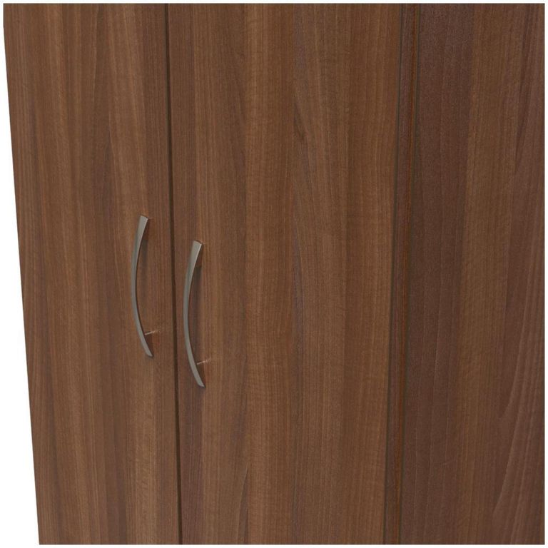 Eve Walnut Effect 2 Door Plain Tall Wardrobe