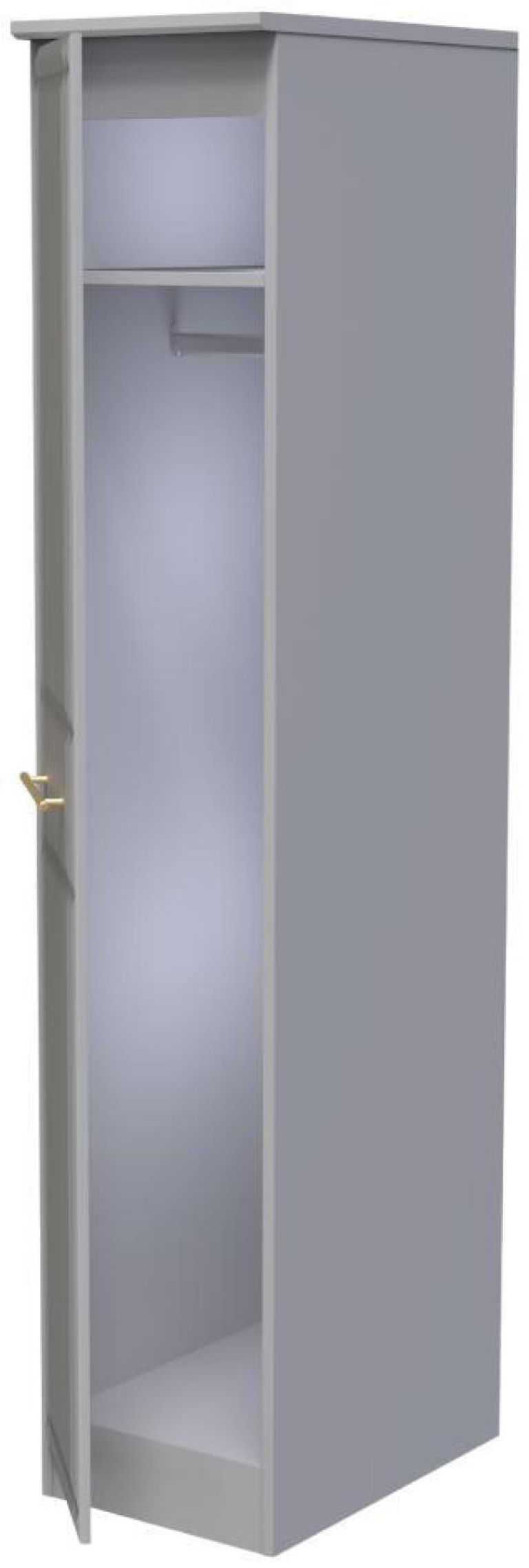 Faye Grey 1 Door Single Wardrobe
