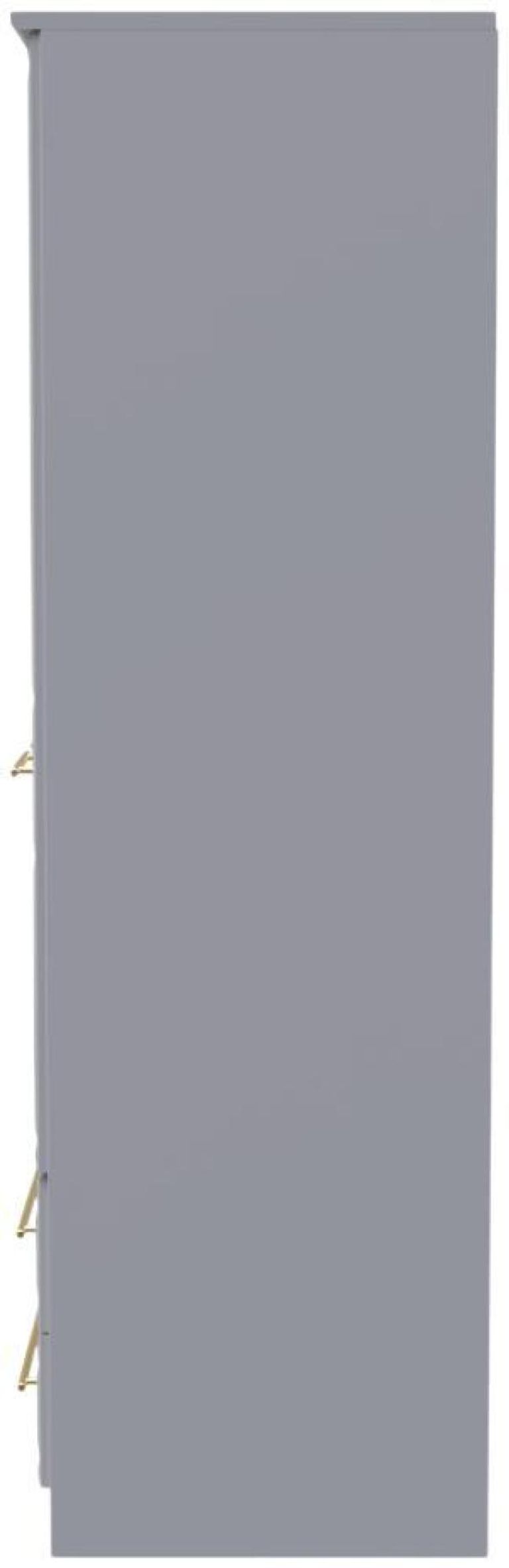 Faye Wardrobe - 2 Door - 2 Drawer - Double - Grey Ash
