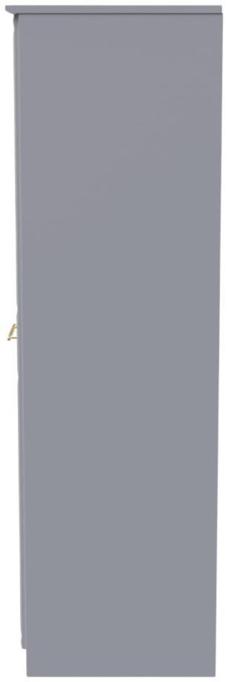 Faye Grey Ash 2 Door Plain Tall Wardrobe