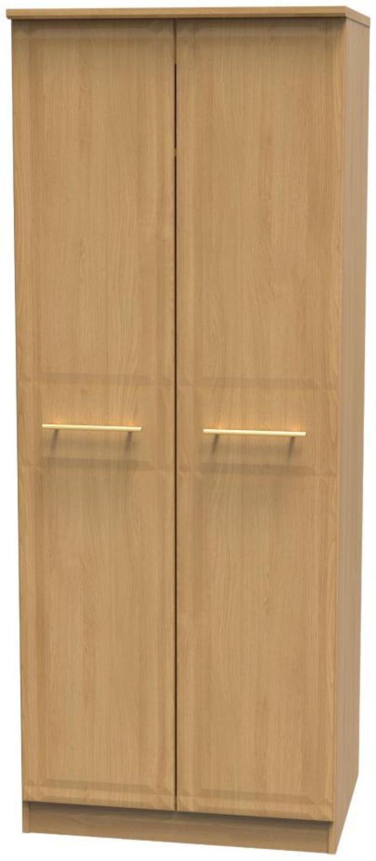 Faye Oak Effect 2 Door Plain Tall Wardrobe